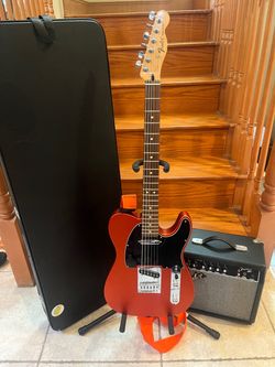 Fender MIM Telecaster Satin w/ Hardshell Case, Fender Amp