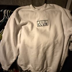 Pro Club White Crew Neck Box Logo