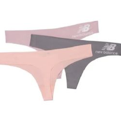 3 Pair New Balance Seamless Thong Panties, Womens Size L for