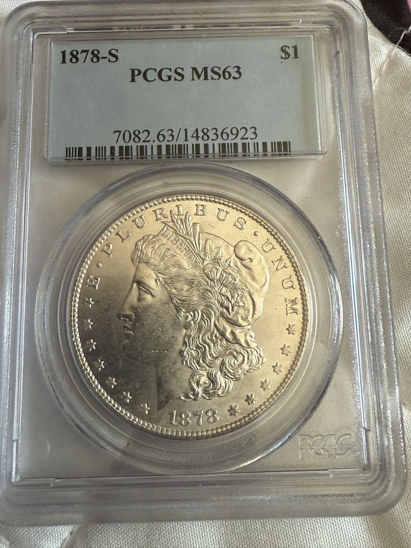 1878-S PCGS MS63 Morgan Silver Dollar