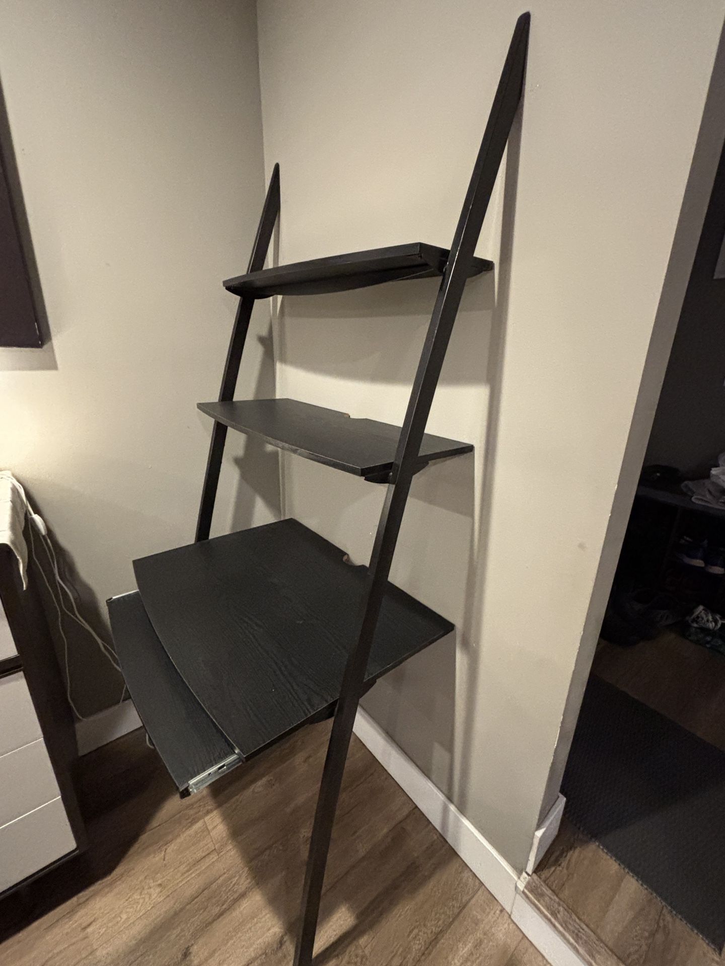 Ladder Leaning Desk - Book Shelf and Computer Desk