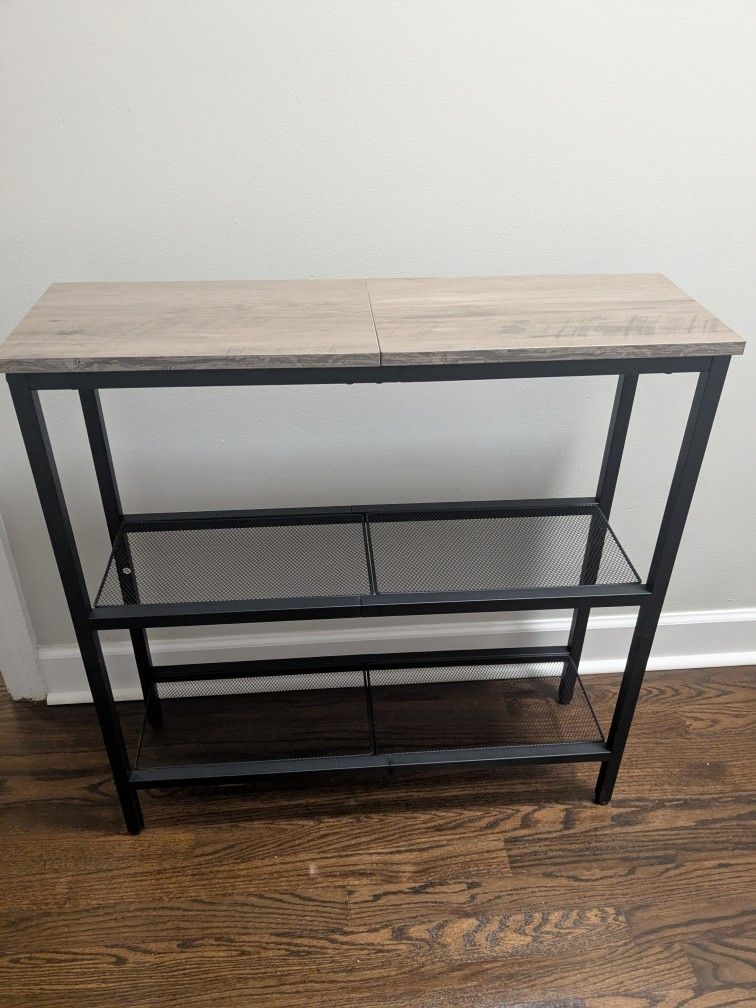 Console Table Greige Color. Greyish Brown.