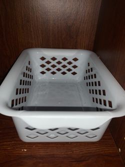 Small White Basket Plastic