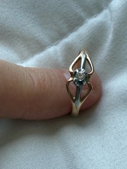 14K Gold Ring with a Diamond