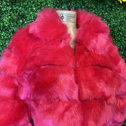 Hot Pink Fur Jacket 
