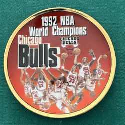 Chicago Bulls 1992 Champions Mini Collectors Plate