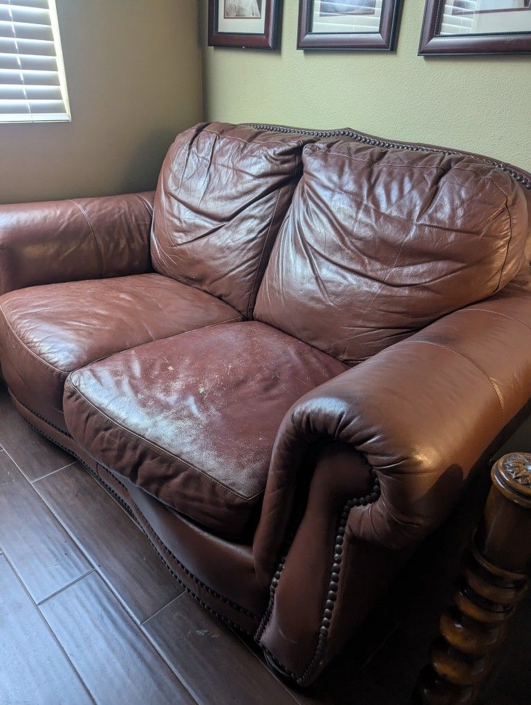 Leather Loveseat
