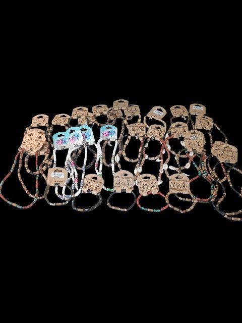 Unisex Lot 41 Coconut Shell, Shark Tooth, Hematite Mixed Necklaces Bracelets new