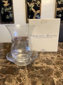 Princess House vase and saucer