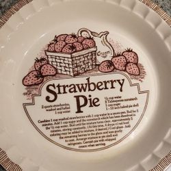 Ceramic Strawberry pie plate