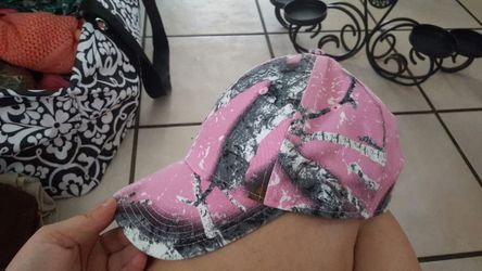 Pink camo hat