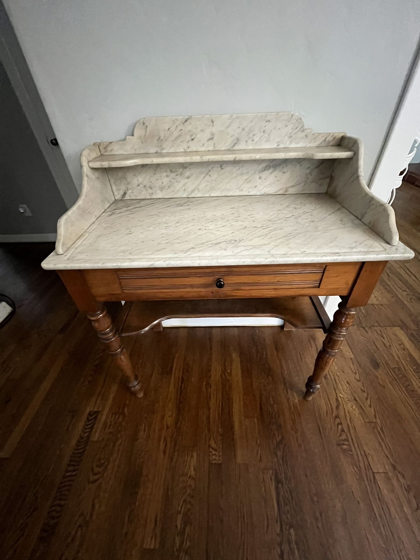 Antique Marble Top Makeup Table