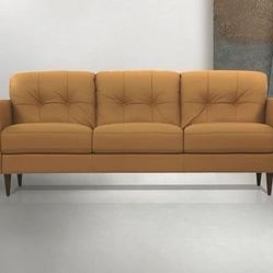 Brand New Genuine Italian Leather Sofa and Love Seat in a Camel Color - Made in Italy 🇮🇹 