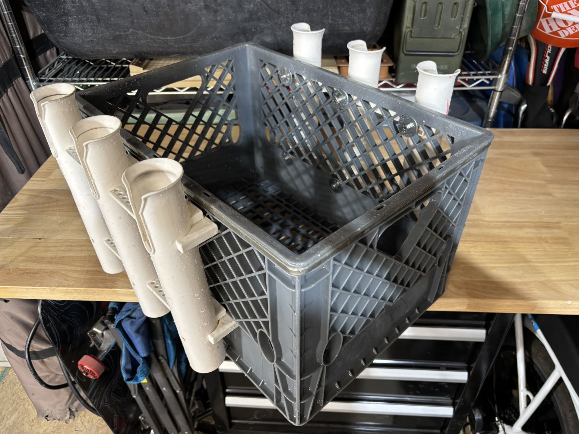 Fishing Rod Holder Crate