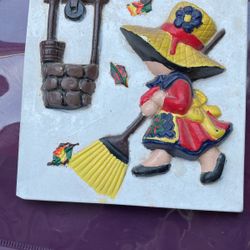 Vintage Wall Plaque Cute 