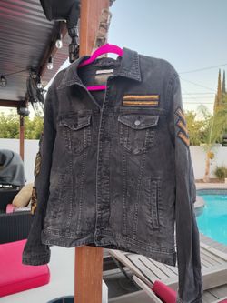 Guess Men's Levi's Jacket In Good Condition Large Black Charcoal