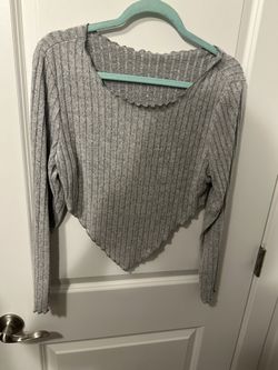 Grey Crop Top