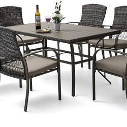 Patio Set New 1 Table 6 Chairs, New New 