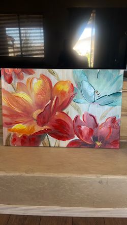 Floral Canvas Wall Art Painting 35X23 1.5 inch thick