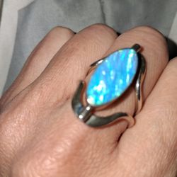 925 Sterling Silver Reversible Ring Size 7