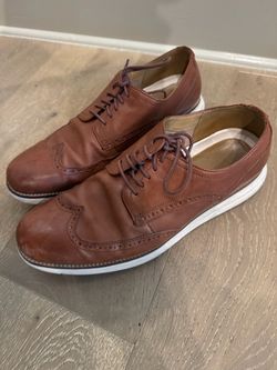 Cole Hann- Brown Leather Wingtip Oxford Sneakers