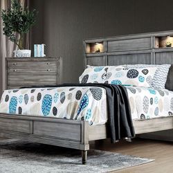 Queen Gray Bed Frame