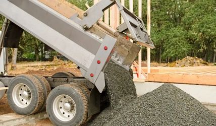 Dump Truck Gravel Delivery 
