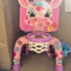 Toddler basketball hoop and soccer net