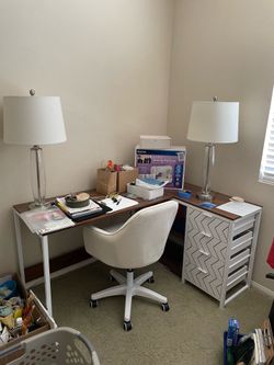 Desk with chair.