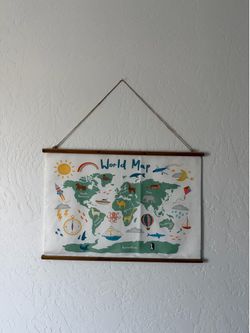 Kids work map decor