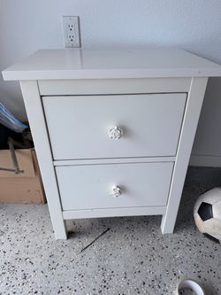 White ikea night stand