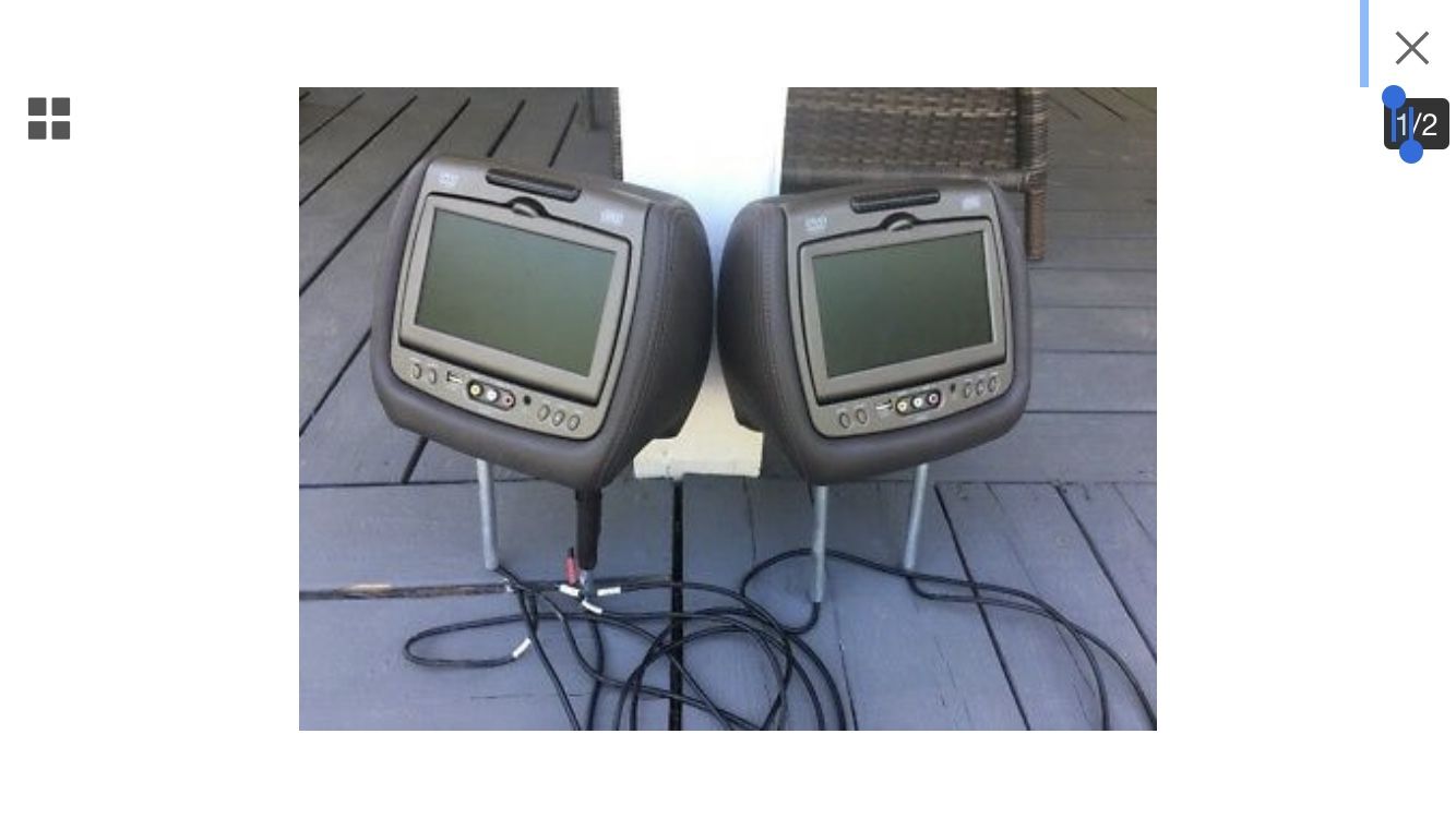 GM factory style headrest dvd monitors.