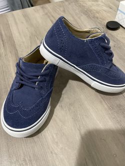 Janie and Jack Wingtip Suede Toddler Sneaker (Size 6C)