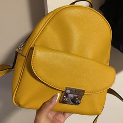 Yellow Guess Mini Backpack 