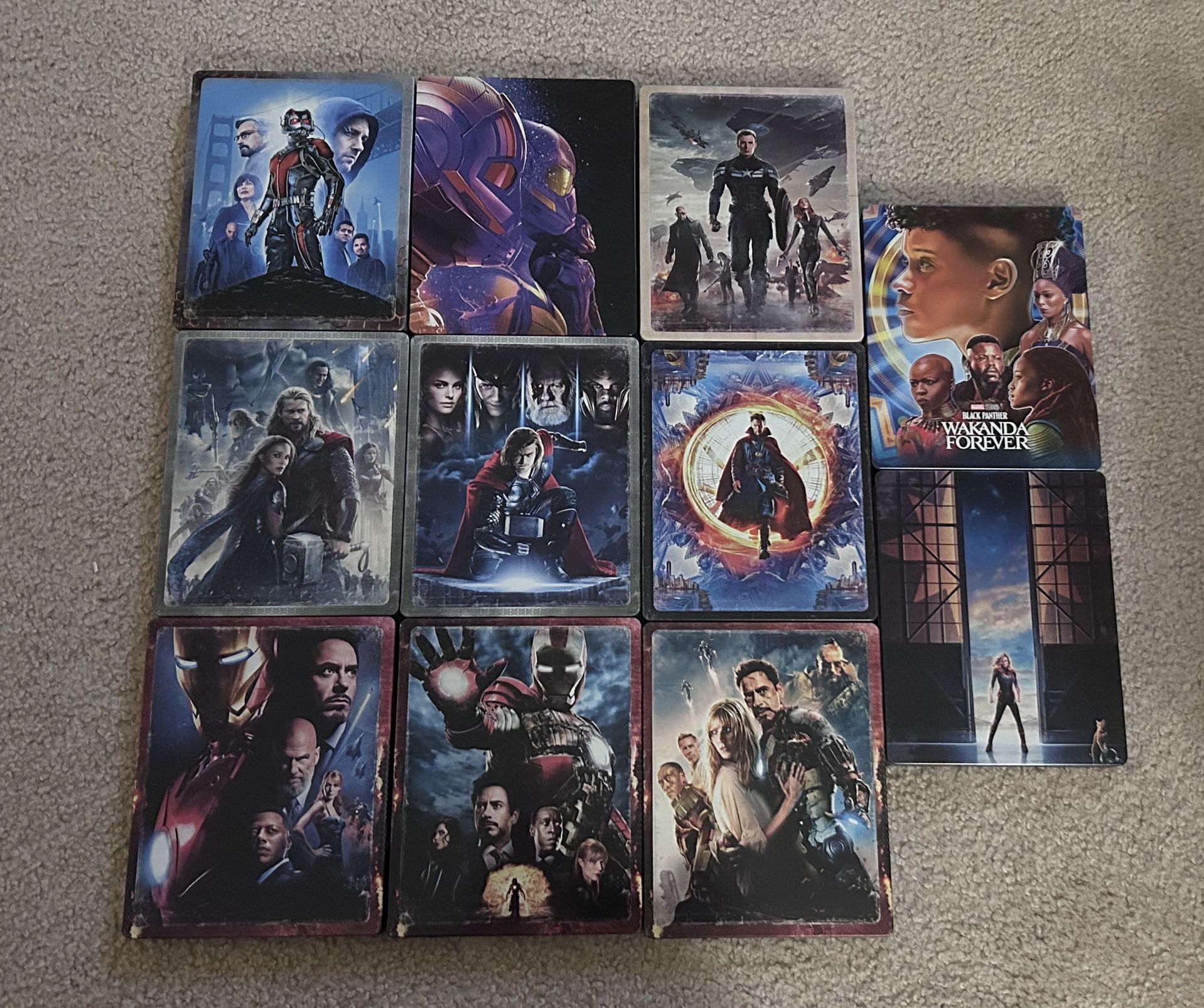 Marvel 4K/Blu-Ray Steelbooks Iron Man, Ant-Man, Thor, Captain America Comic Book Movies Films