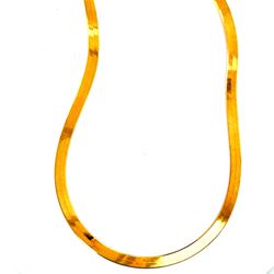 14K Gold Herringbone Necklace
