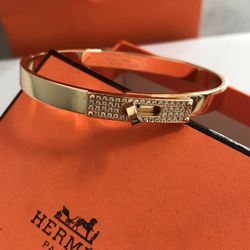 Authentic Hermes Rose Gold Diamond Bracelet