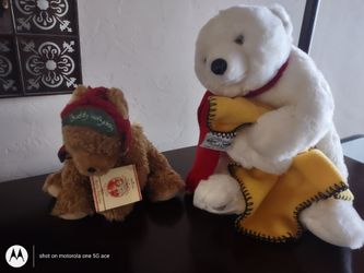 Stuffed Christmas Animals and Santa cookie plate