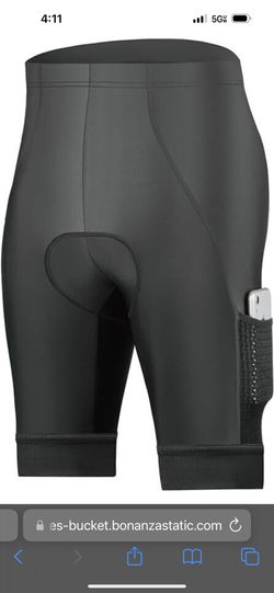Ceroti Men's Cycling Biking Padded Short Black Size Medium ~NEW~