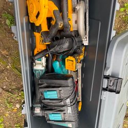 Makita and Dewalt tools