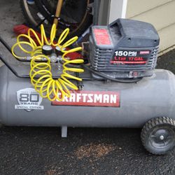 150 PSI, 1.1 Hp, 17 Gal Craftsman Air Compressor