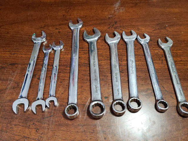 Snap-on Matco Wrenches Mixed Lot SAE Metric 9 Pcs