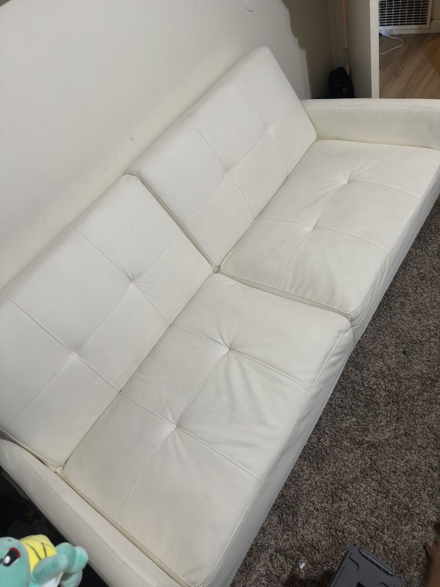 White Leather Futon