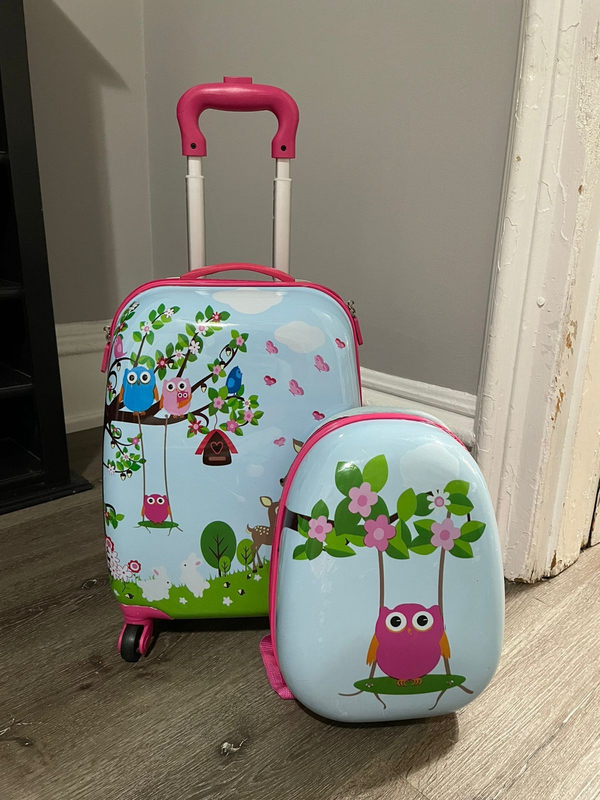 Kids Owl Suitcase & Backpack