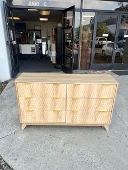 New 54” Wooden 6 Drawers Dresser Wardrobe Closet (Assmembly Require)