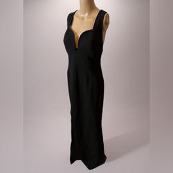 Jill Stuart  Sleeveless Long Maxi Dress Slit Size 8 Black NWOT 
