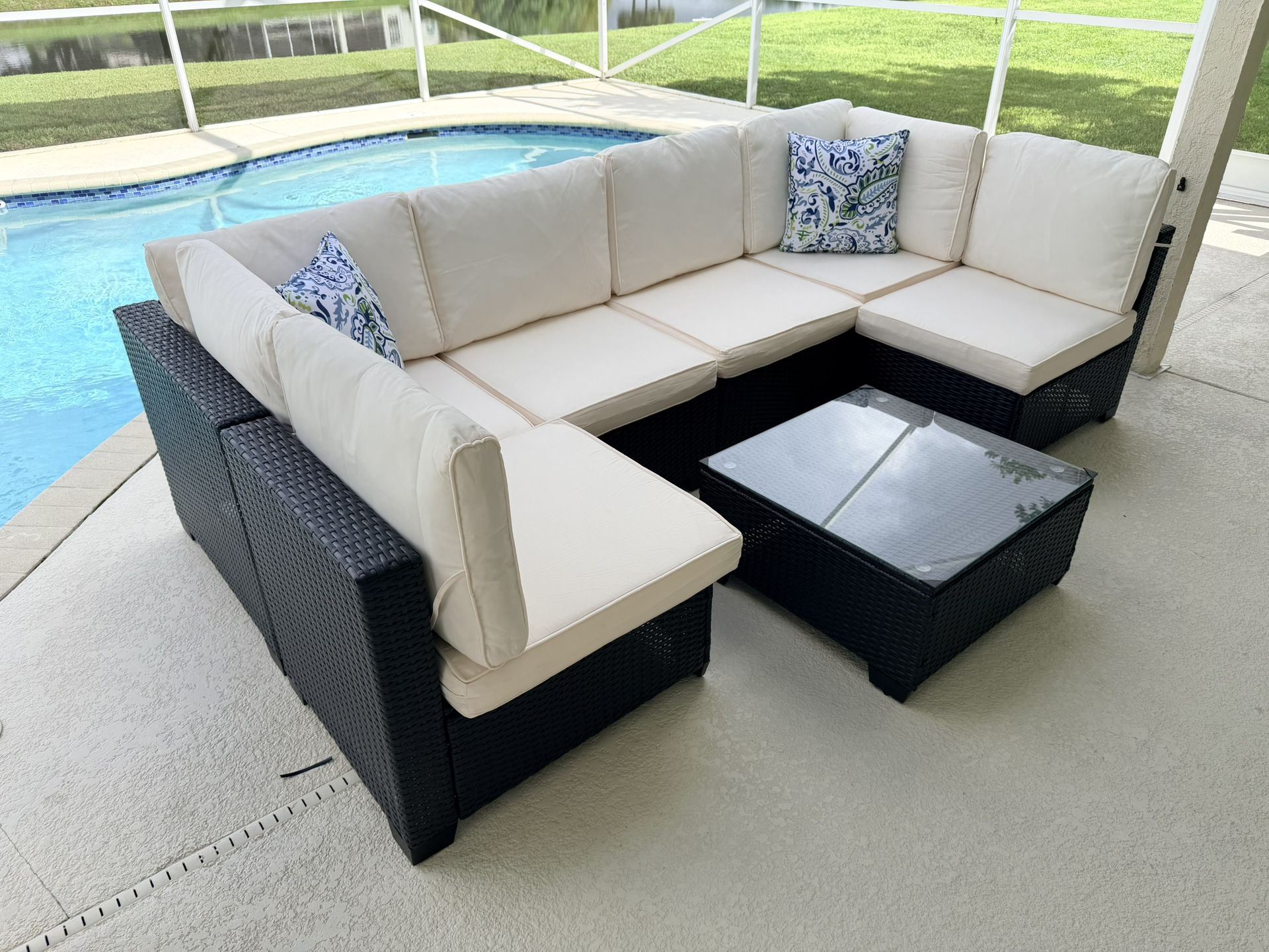 BRAND NEW 7 Piece Modular Outdoor Patio Furniture Set!
