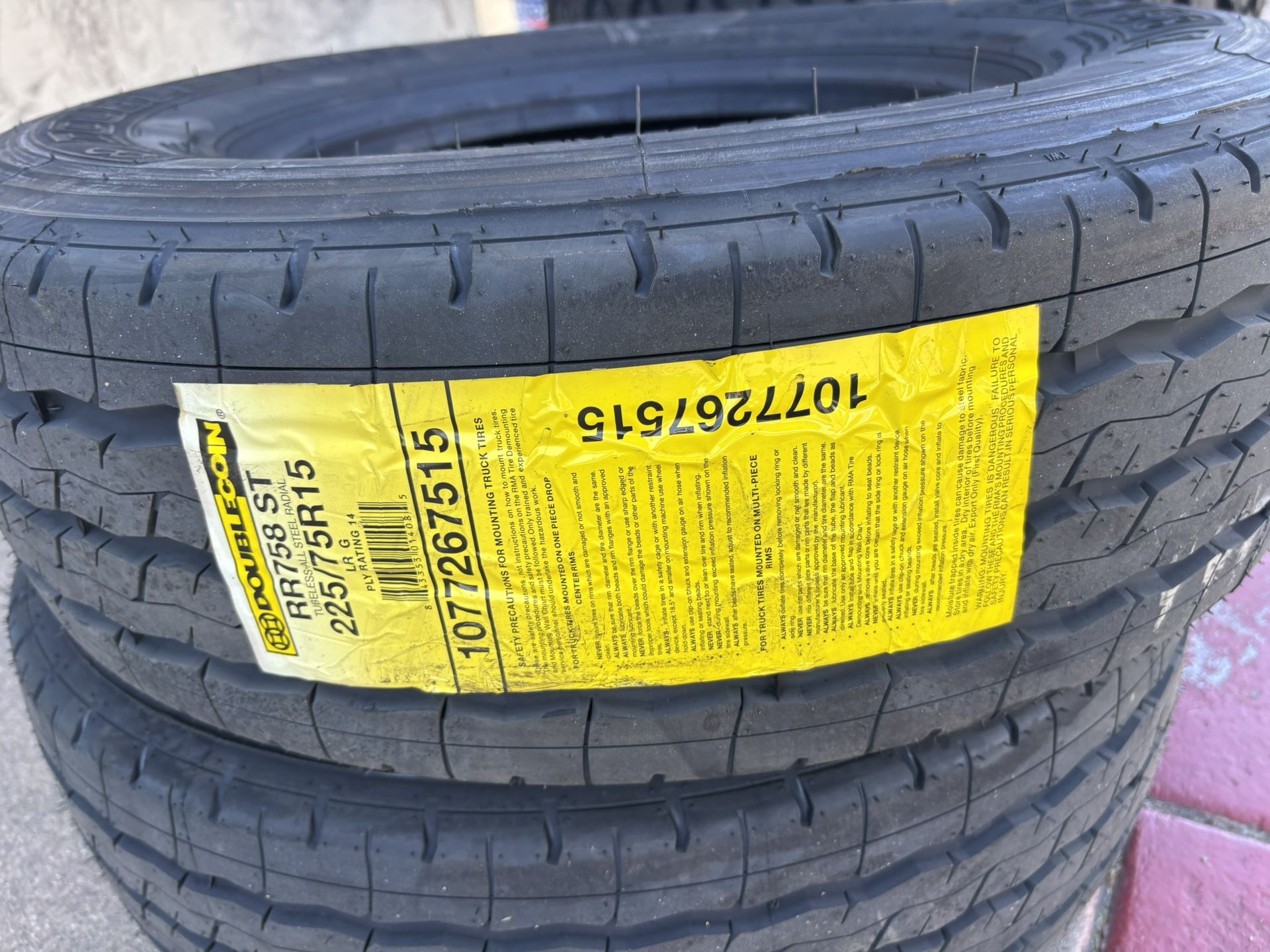 4 Trailer Tires 225x75-15 $500