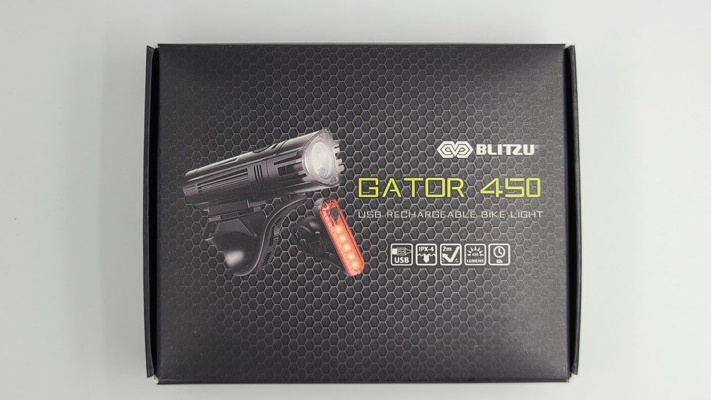 BLITZU Gator 450 Lumens Bike Lights Front and Back Set