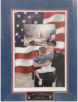 American Heroes Series Art Lithograph “To Serve & Protect” By Anthony Douglas
